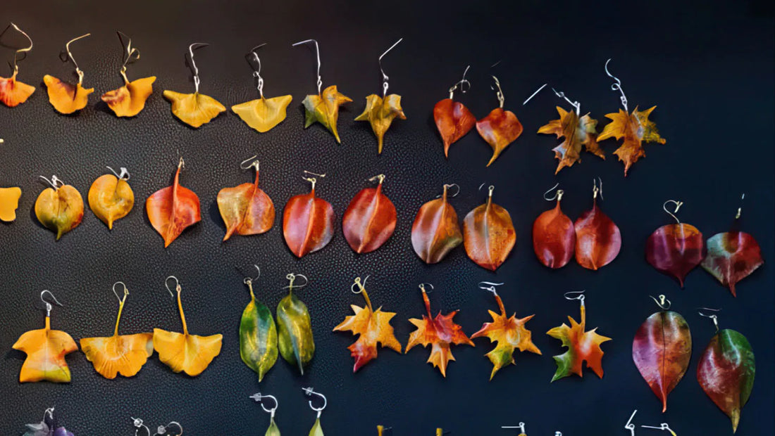 Nature-Inspired Leather Earrings by Lazyet: Handcrafted Elegance