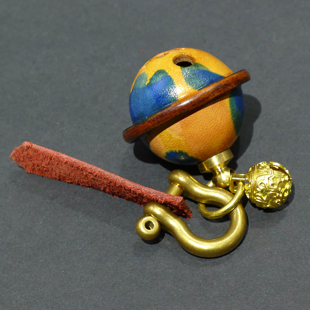 Unique Yellow & Blue leather bell accessory  | LAZYet