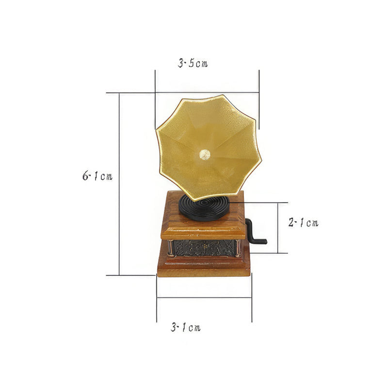 Puppenhaus Retro Grammophon Modell Ornament