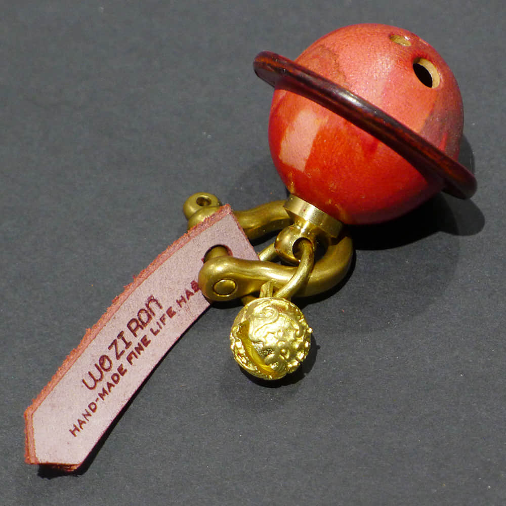 Red leather bell accessory