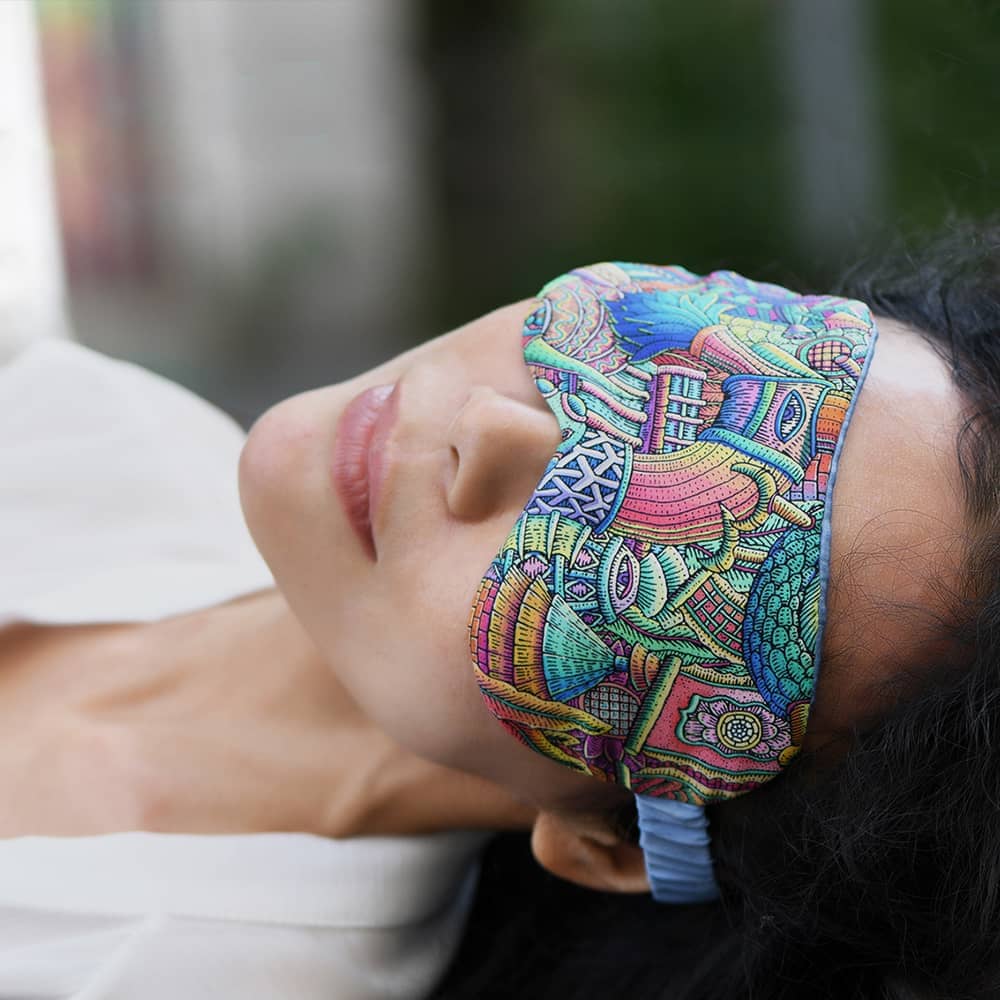 Illustration silk sleep eyemask