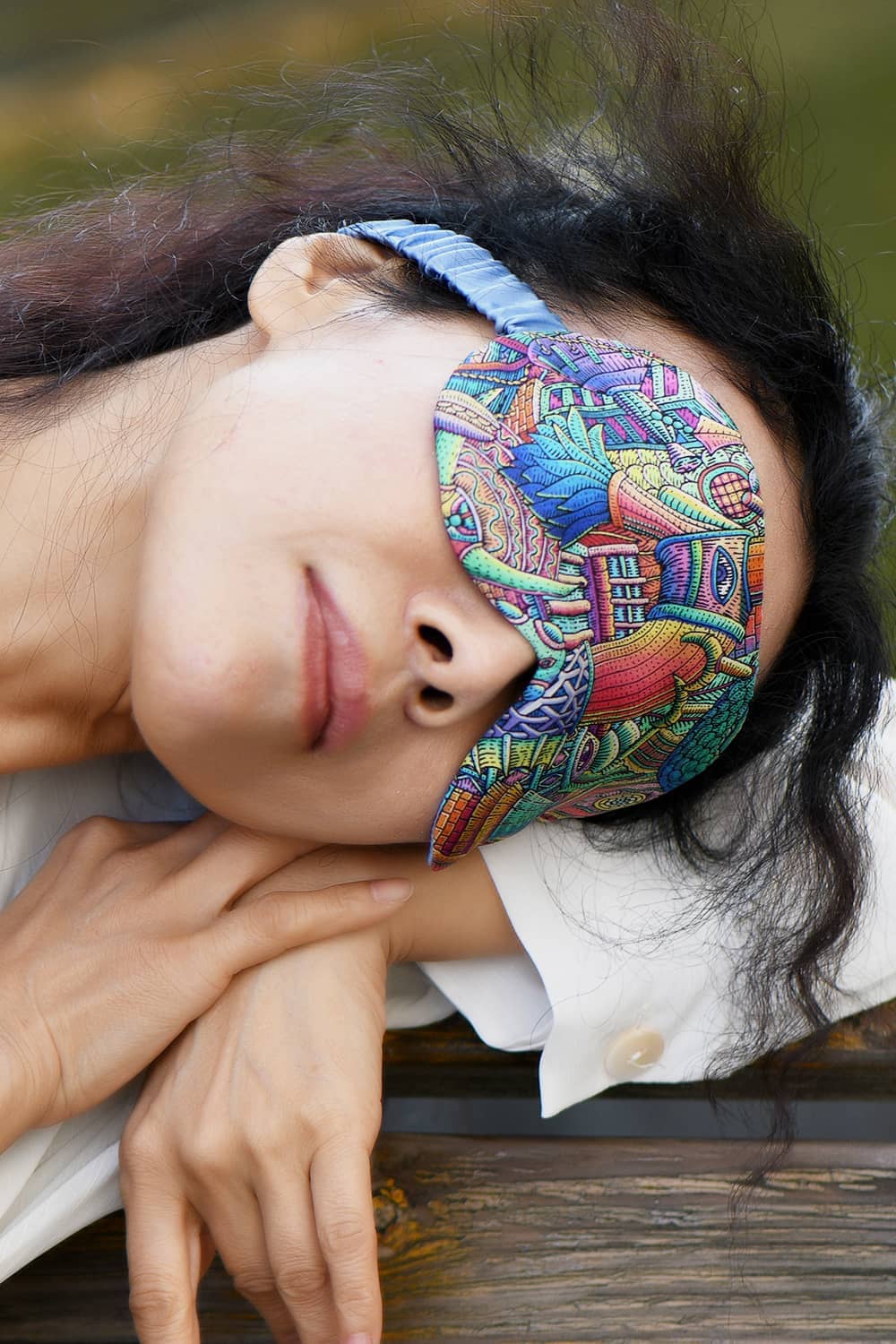 Illustration silk sleep eyemask