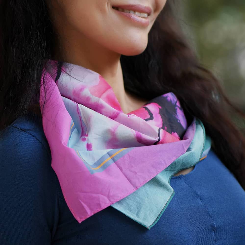 Fashion cotton square scarf