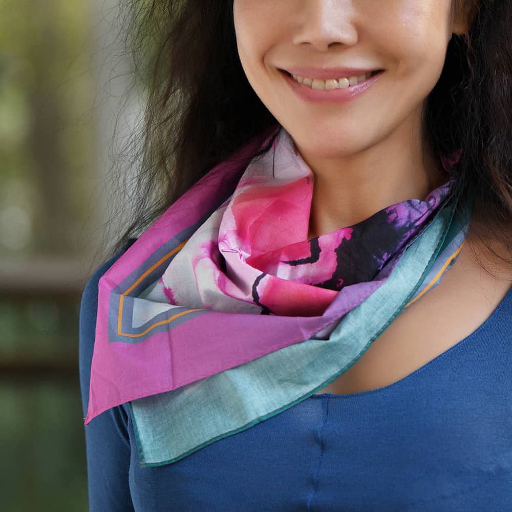 Fashion cotton square scarf